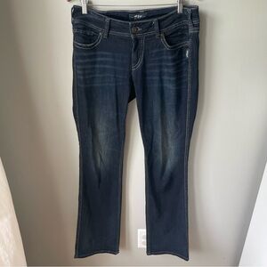Silver Jeans Co Size 33x33 Calley Slim Boot Jean high rise blue jeans‎ EUC